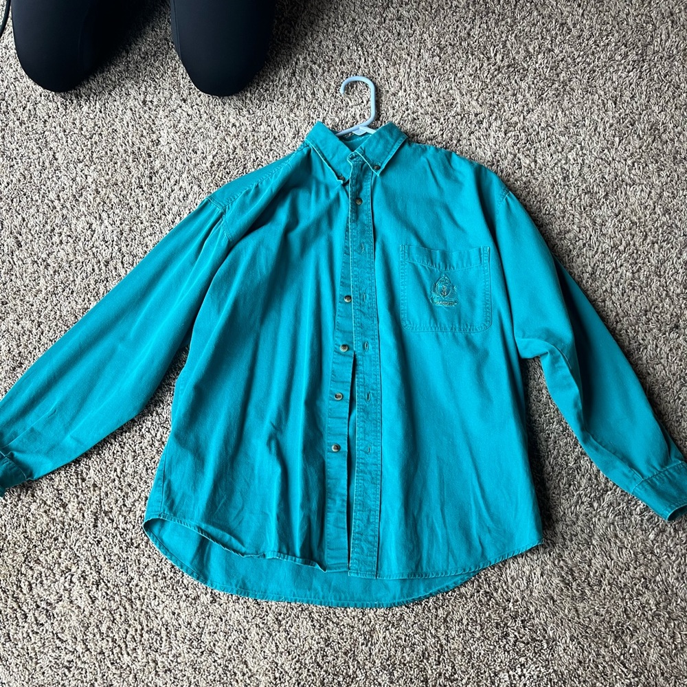 Bugle boy aqua dress shirt